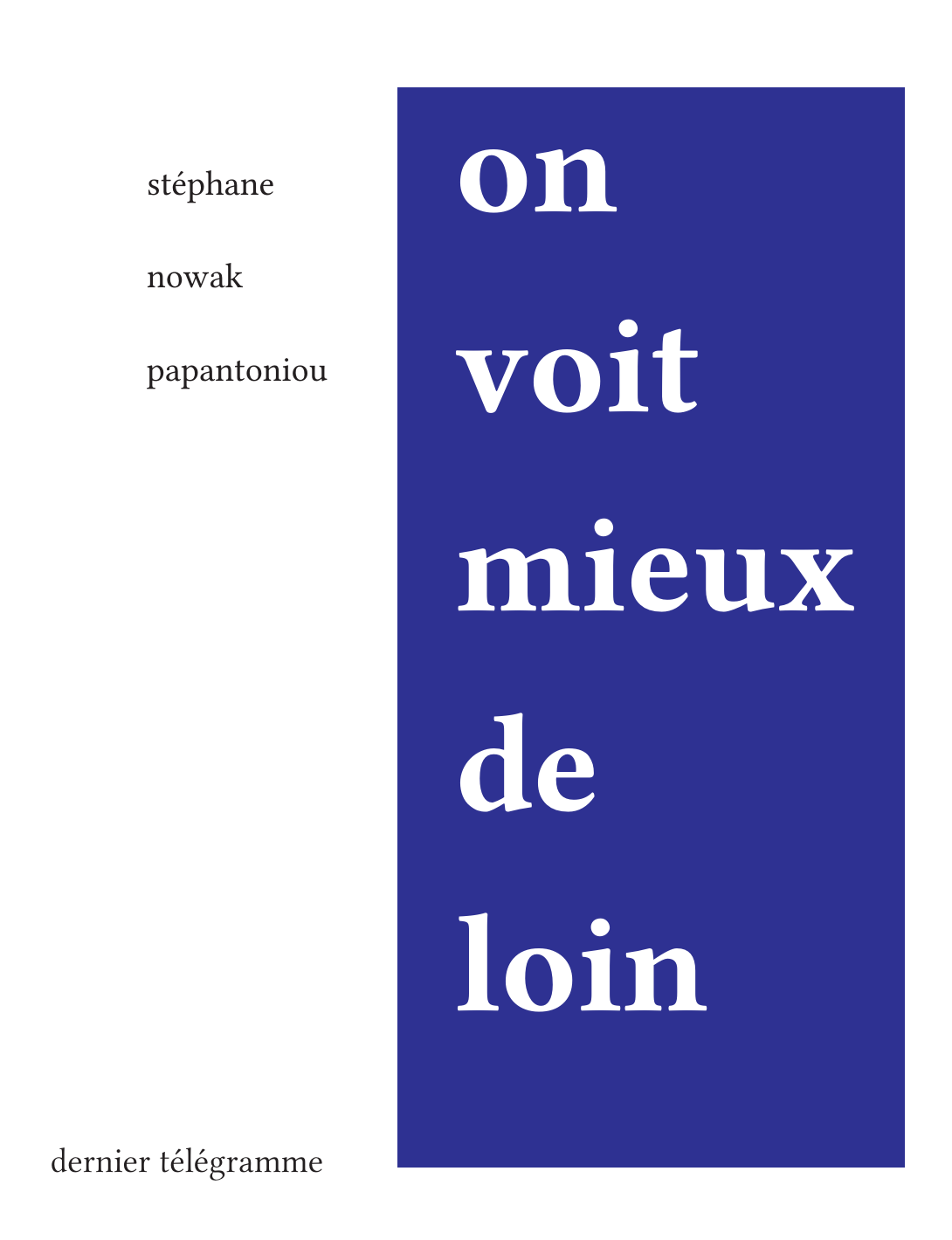 Jaquette de On voit mieux de loin